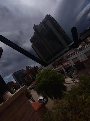 a view of a city with buildings and a tree at Torre Roca in Villa Carlos Paz