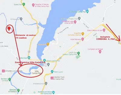 a map of the syracuse wine trail at Casa Con Pileta Exclusiva a 50 mtrs Rio in Villa Carlos Paz