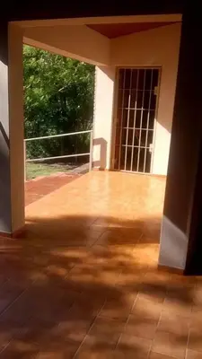 an empty room with a patio with a large window at Casa Con Pileta Exclusiva a 50 mtrs Rio in Villa Carlos Paz