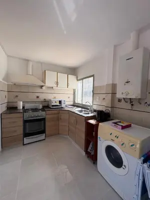 a kitchen with a washer and dryer in it at Departamento Roxi in Cordoba