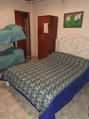 a bedroom with a bed and a dresser at Alojamiento Nonino in Villa Cura Brochero