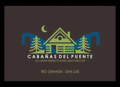 a logo for a real estate agency with a house at Cabañas del Puente - Rio Grande San Luis in La Bajada