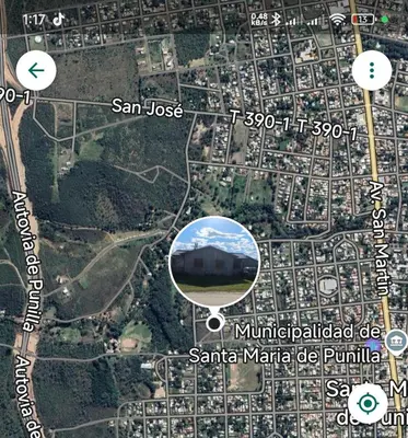 a map of santa martica with a blue at Las Carolas in Santa María