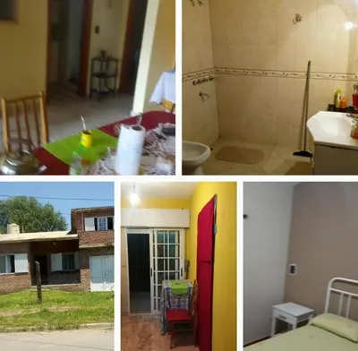 a collage of four pictures of a room at La Jose in Santa María