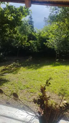 a field of green grass with trees in the background at Cabaña Maitane in El Durazno