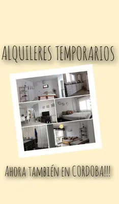 two pictures of a kitchen with a room at Santa Fe 49 in Cordoba