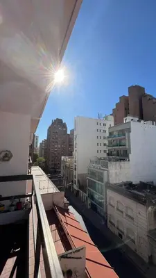 a view from a balcony of a city with buildings at Departamento en Guemes in Cordoba