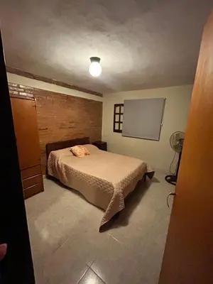 a bedroom with a bed in a room at Cabaña petiza in Mina Clavero