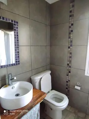 a bathroom with a sink and a toilet at Casa El ALto 1 in Villa General Belgrano