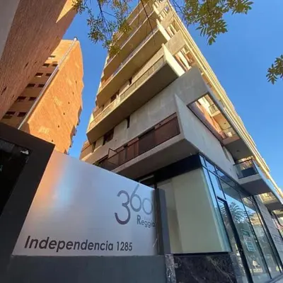 a building with a sign in front of it at Skyline Córdoba in Cordoba