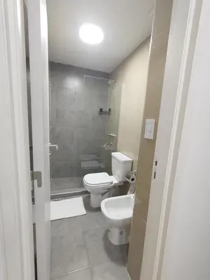 a bathroom with a toilet and a sink at Sam 1 Sampaoli in Villa Carlos Paz