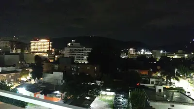 a view of a city at night at Sam 1 Sampaoli in Villa Carlos Paz
