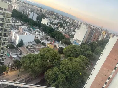an overhead view of a city with trees and buildings at Cielos de Güemes in Cordoba