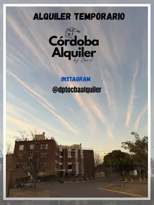 a sign for an apartment building with the wordsaquin temoriacco albuquerque at Departamento Córdoba, estadio Kempes, Cerro de las Rosas, Chateau, Siglo 21, Aeropuerto in Cordoba