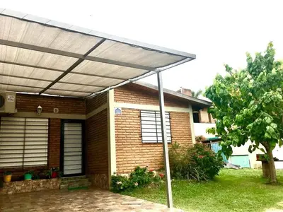 awning over the front of a house at ovidio and Elda's house in Villa Carlos Paz