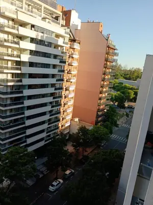 a view of a tall building in a city at Comfort and Convenience Apartment Near Park in Cordoba