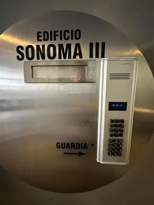 a close up of a microwave oven with at Departamento Gral Paz - Felix Frias 334 in Cordoba