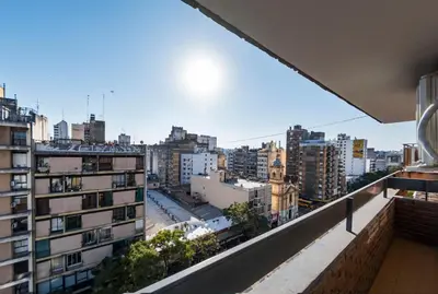 a view of a city from the balcony of a building at Cómodo Departamento en Pleno Centro in Cordoba