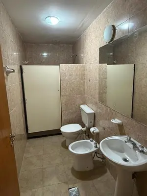 a bathroom with a toilet and a sink at Cabañas La Cautiva in Tanti