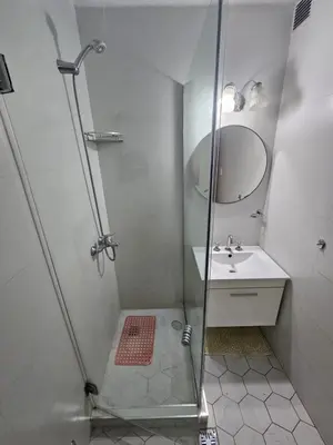 a bathroom with a shower and a sink at Mamina Apartamento in Cordoba