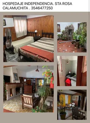a collage of pictures of a hotel room at Independencia in Santa Rosa de Calamuchita