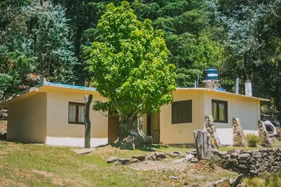 a small house with a tree in front of it at Hostel La Resolana in Villa Alpina