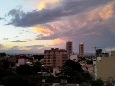 a view of a city with a cloudy sky at Departamento 1 dormitorio in Cordoba