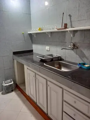 a kitchen with a sink and a counter top at Tierra Mia II in Carpintería