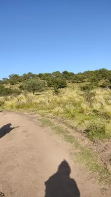 a shadow of a person taking a picture on a dirt road at Panaholma resort Cabañas de montaña in Panaholma