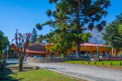 a house with a tree in front of it at Hotel Parque in Merlo