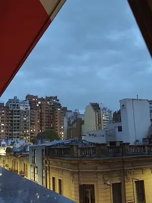 a view of a city skyline from a building at Moderno y cómodo monoambiente céntrico con amenities y SEGURIDAD 24hs in Cordoba