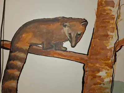 a painting of a letter k on a wall at Pousada elisa in Cordoba