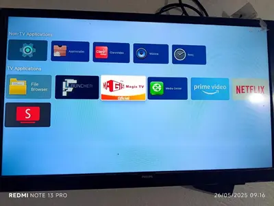 a television screen with a bunch of icons on it at Violeta in Cordoba