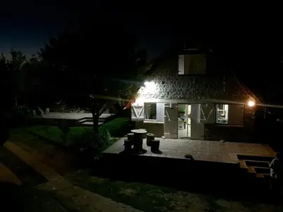 a house at night with a light on it at Complejo BIALET MASSE in Bialet Massé