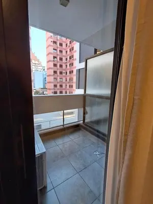 a view of a room with a large window at Chacabuco 400 B Nueva Cordoba in Cordoba