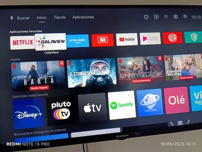 a television screen with many different apps on it at Soles in Cordoba