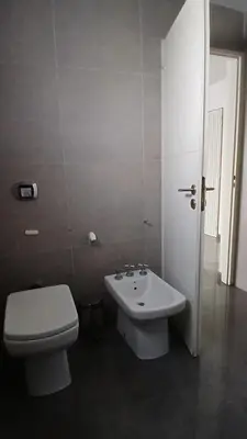 a bathroom with a toilet and a sink at aleyluna in Berrotarán