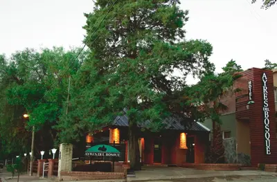 a building with a tree in front of it at Ayres del Bosque in Merlo