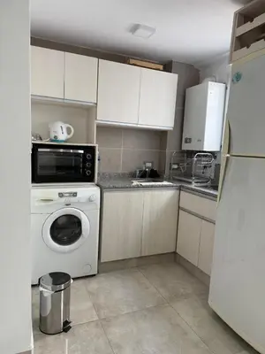a kitchen with a washing machine and a refrigerator at DepartamentoxdiaVD in Villa Dolores