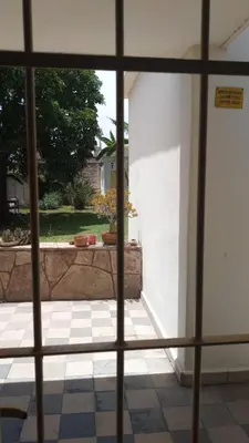 a view of a courtyard from a window at La casa de Mirta Habitaciones en Córdoba in Cordoba