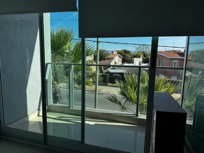 a view out of a window of a building at LOFT Santa Rita in Villa Carlos Paz
