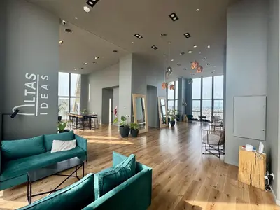 a living room with a couch and a table at Rent a flat - Alto Paz Tower in Cordoba