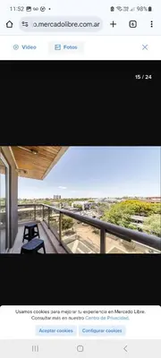 a view of a balcony with a bench on a building at Terra Zión in Cordoba