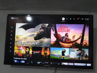 a tablet screen with a bunch of movies on it at El portal in Cordoba
