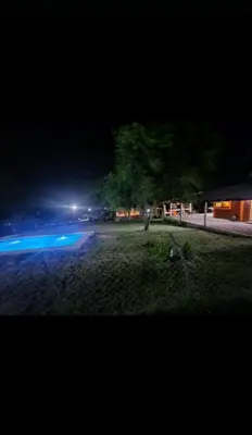 a tree in the middle of a field at night at La Rufina Casa De Campo in Potrero de Garay