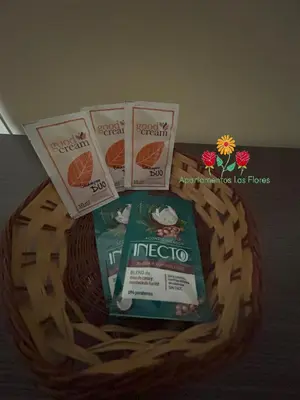 a basket with a box of oreo cookies on it at Apartamentos Las Flores in Villa Carlos Paz