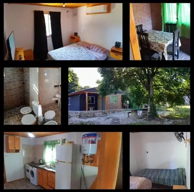 a collage of photos of a kitchen and a house at Punto Campestre in Cueva de los Pajaritos