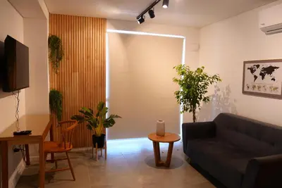 a living room with a couch and a table at A estrenar!! Nordic Chic in Cordoba