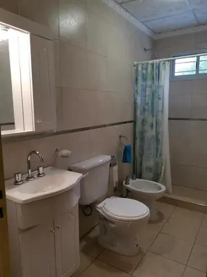 a bathroom with a toilet and a sink and a shower at Mi casa en tanti casa 26 in Tanti