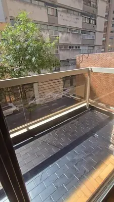 a balcony with a view of a building at Spectacular location close to Buen Pastor in Cordoba